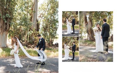 First Look Stanly Ranch Black Tie Wedding Photography