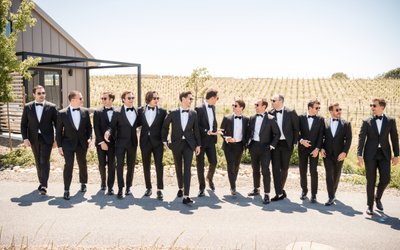 Stanly Ranch Black Tie Groomsmen Wedding Photographers