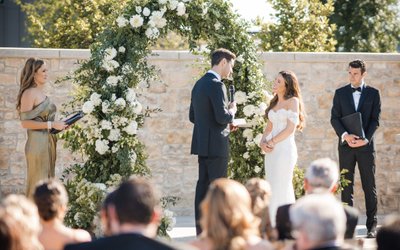 Ceremony Stanly Ranch Black Tie Wedding Photographers