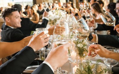 Toasts Stanly Ranch Black Tie Napa Wedding Photographer