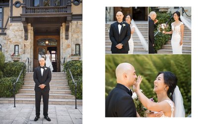 First Look Beringer Vineyards Wedding Photographers