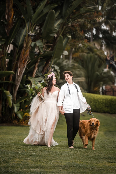 Santa Barbara Bacara Resort Walking Wedding Photography