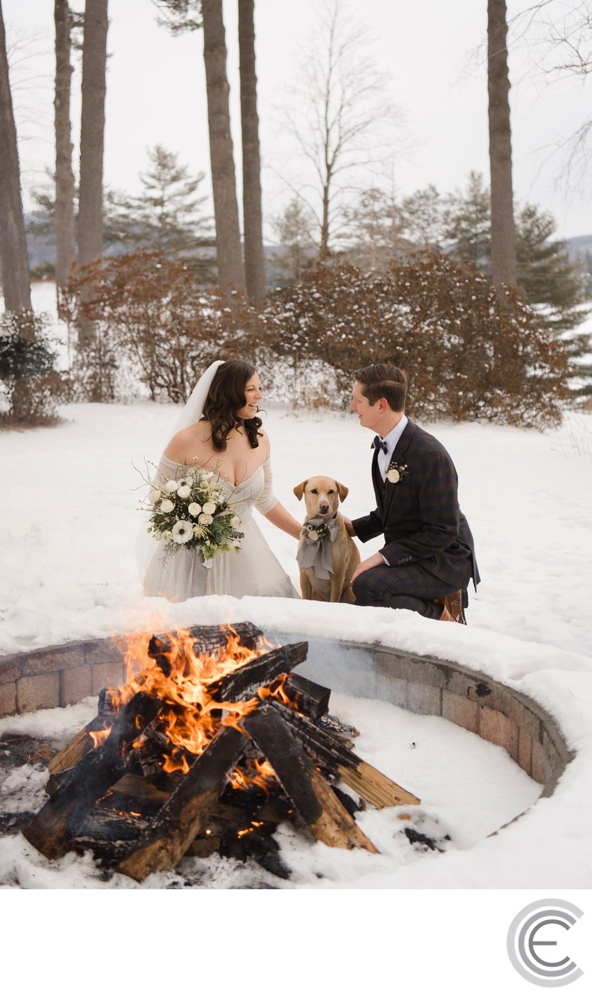 Schroon Lake Winter Wedding