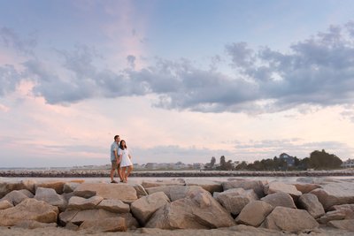 Beach Engagement Session in Maine