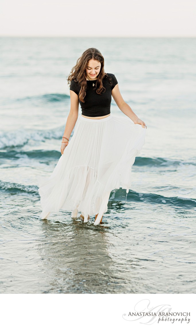 High School Senior Session by the ocean
