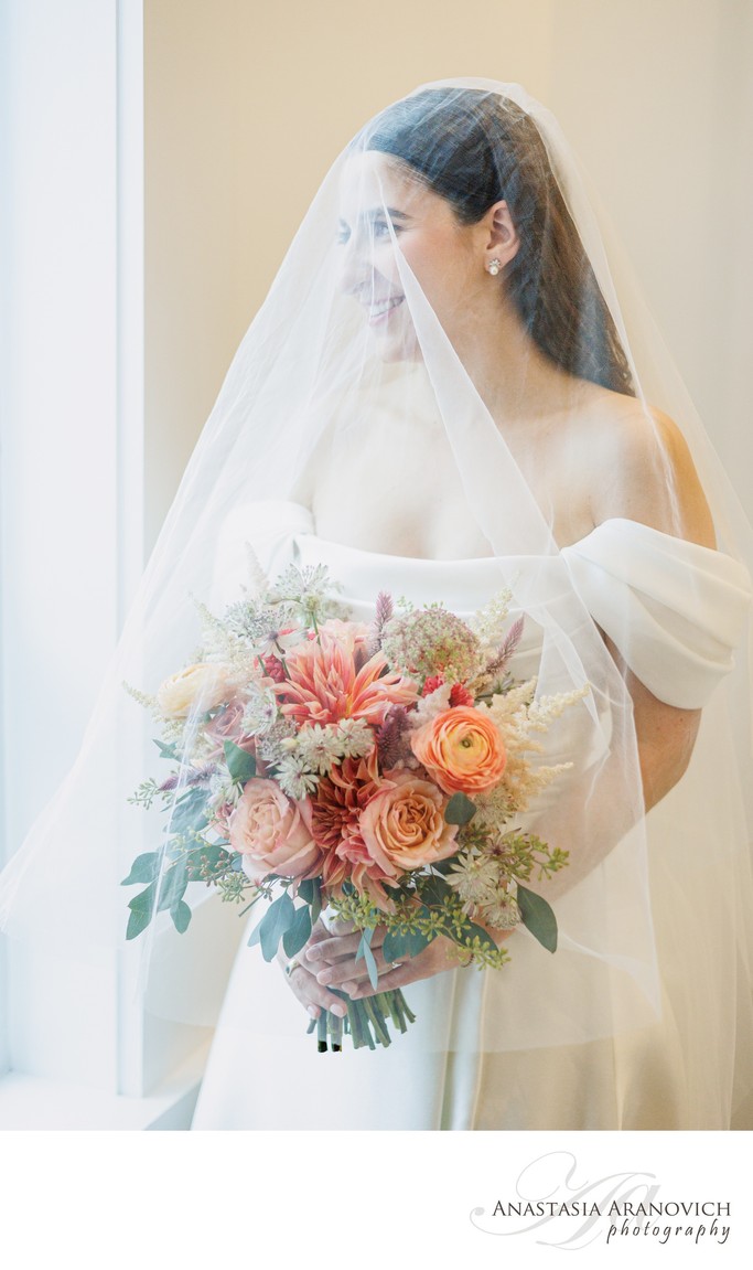 Bridal portrait in Sharon, MA