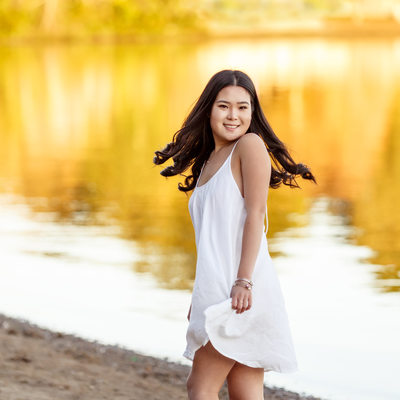 Fall inspired Massapoag Lake Senior Portrait Session