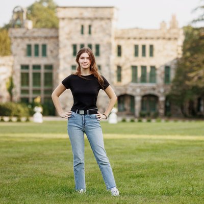 Ames Mansion works as a backdrop for senior photos