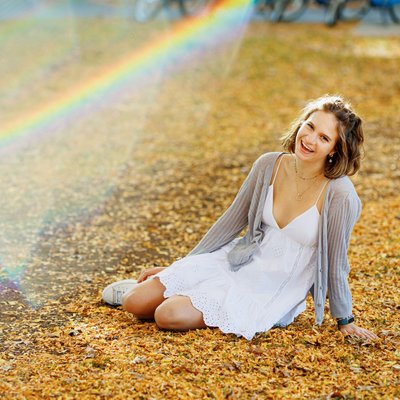 Fall inspired senior photos in Boston