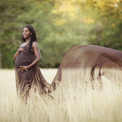 Maternity photos of women of color in Boston