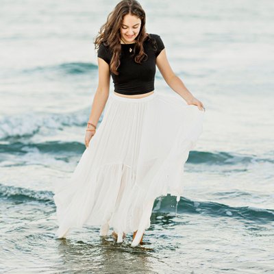 High School Senior Session by the ocean