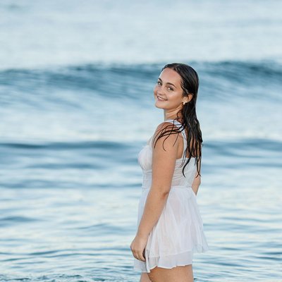 Boston senior beach photoshoot in Marshfield MA