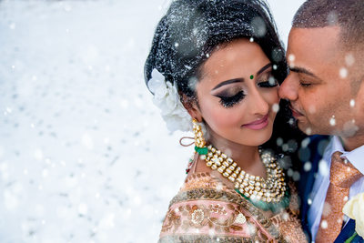 Grand Sapphire Luxury Wedding Snow portrait by Asian Wedding Nik Thakar Photographer 