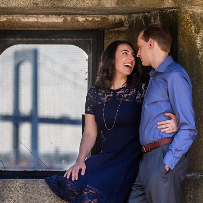 New York City Engagement Photo at Fort Totten Park