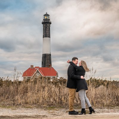 Fire Island Lighthouse Marriage Proposal Photographer