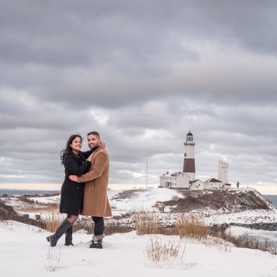Winter Montauk Surprise Marriage Proposal