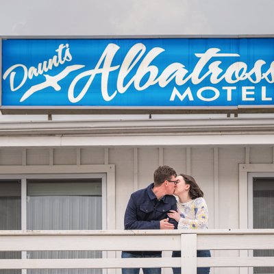 Engagement in Montauk at Daunt's Albatross Motel