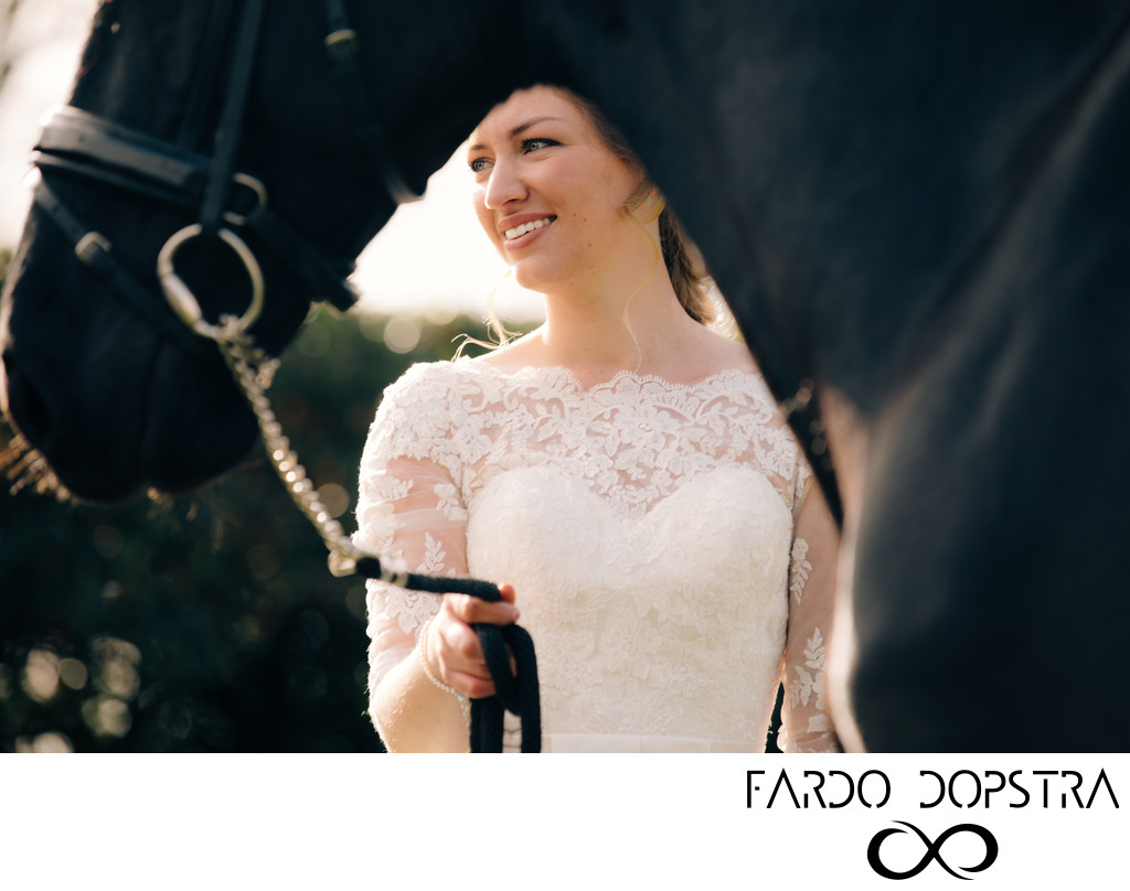 fotograaf groningen paard op bruiloft