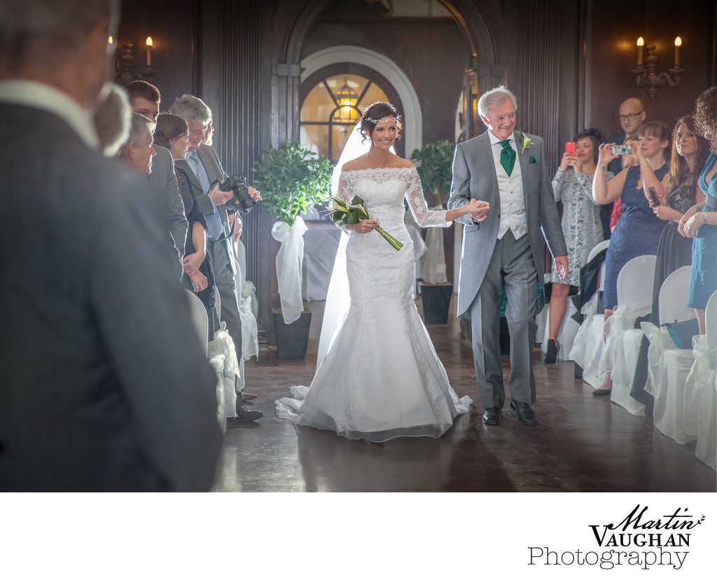Iconic Aisle wedding photography Portmeirion