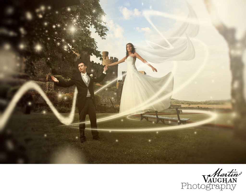 Magical Disney style wedding photography North Wales