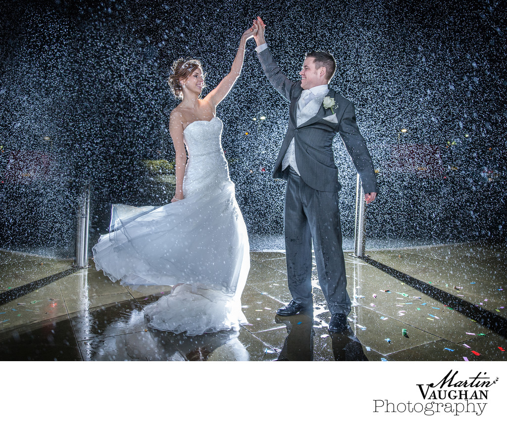 Best wedding photos in the rain Deganwy North Wales