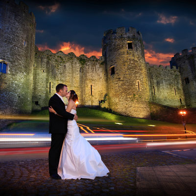 Conwy Castle photography light trails North Wales