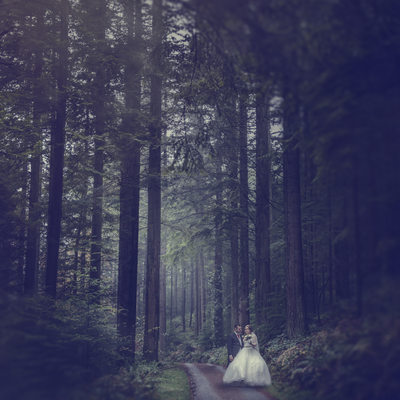 North wales wedding photography deep in the forest