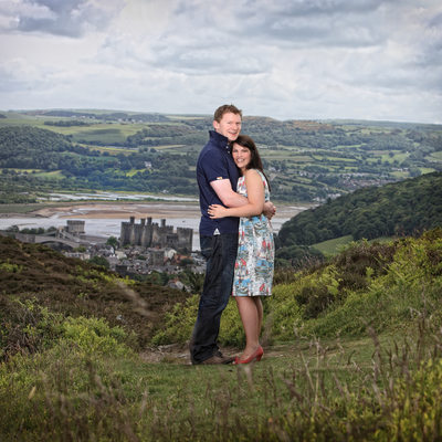 Castle pre wedding shoot in Conwy North Wales