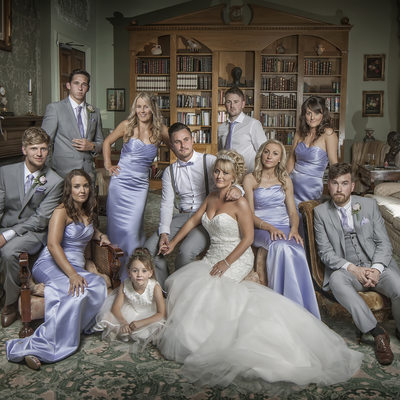 Best bridal party wedding photographs in North wales