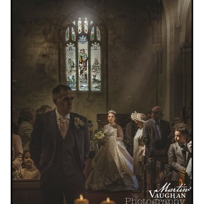 North Wales wedding photographer best aisle shot ever