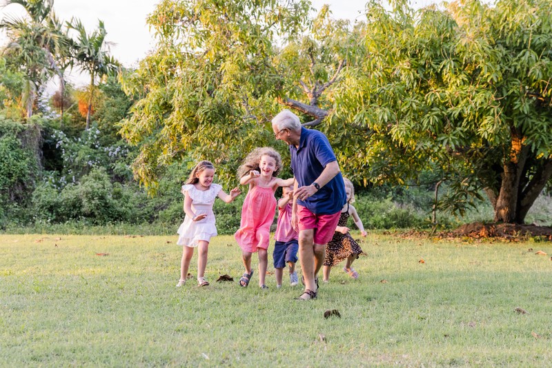 Candid family moment Pimento Hill House Jamaica