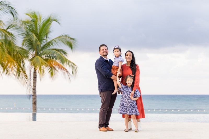 Family portrait Tryall Club beach Jamaica