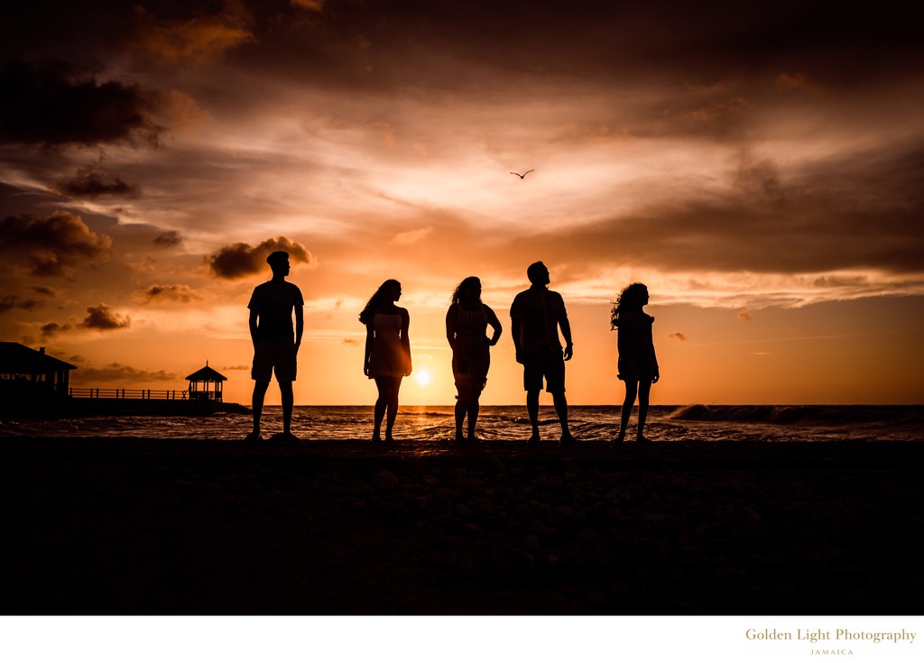 silhouette at sunset - Jewel Grande