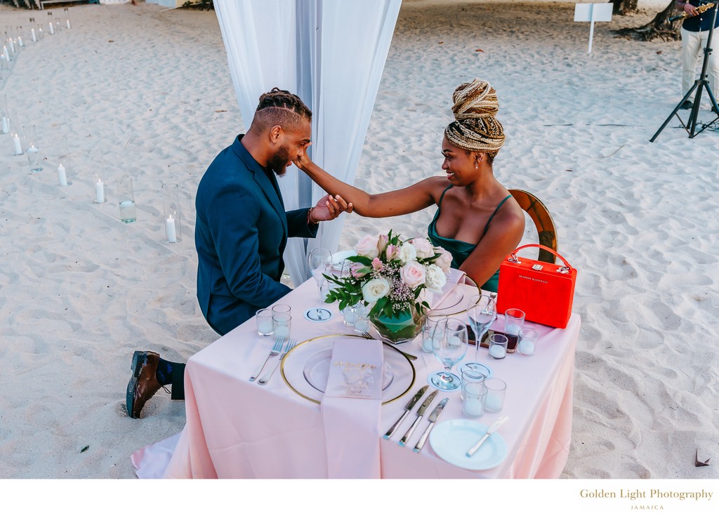 Beach proposal-S Hotel, Montego Bay, Jamaica