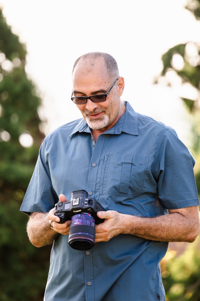 Michael Saab Reviewing Photos During Session