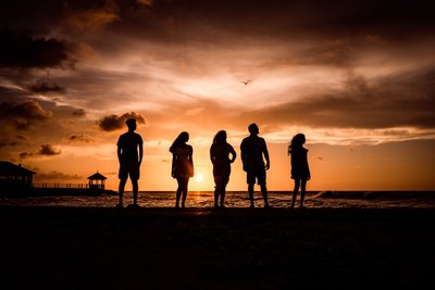 silhouette at sunset - Jewel Grande