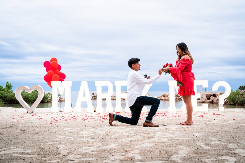 Surprise proposal photography Jamaica