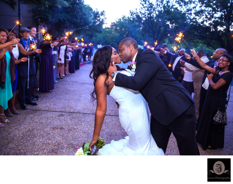 Enchanting Sparkler Send-Off: Doubletree Roswell Wedding