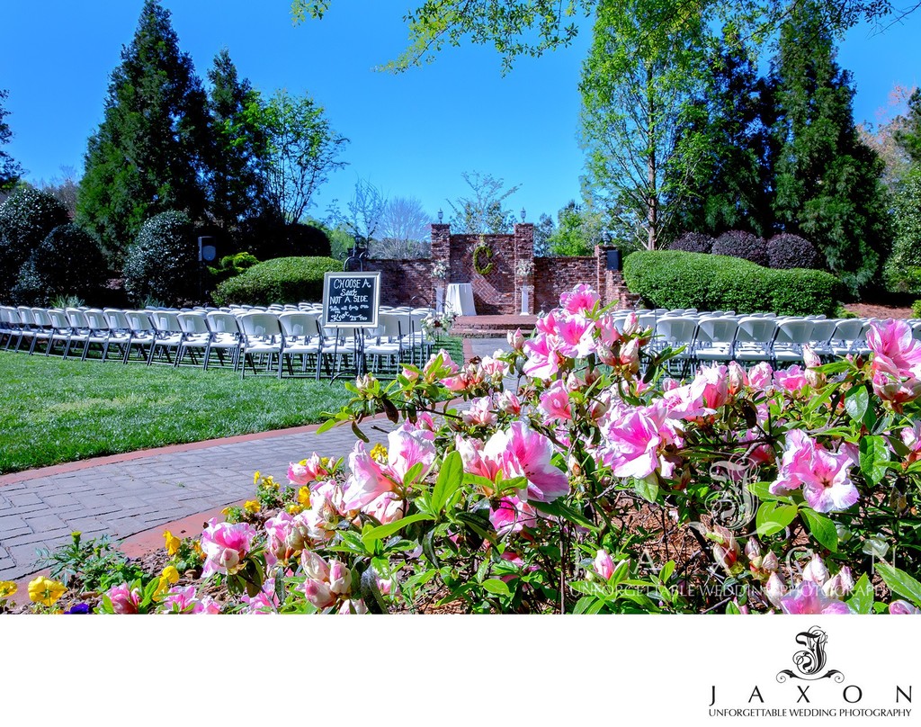 Azalea-Ringed Gardens at Carl House Wedding Ceremony