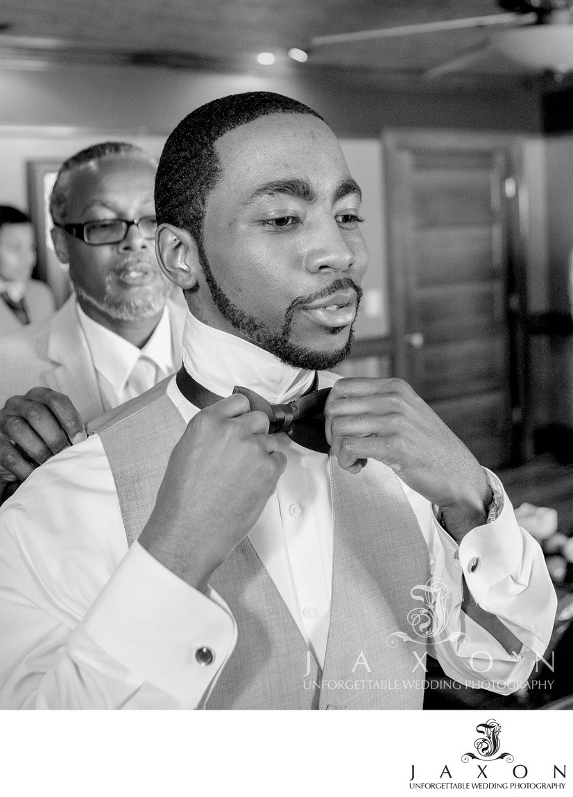 Groom Prepares for a Day at The Carl House