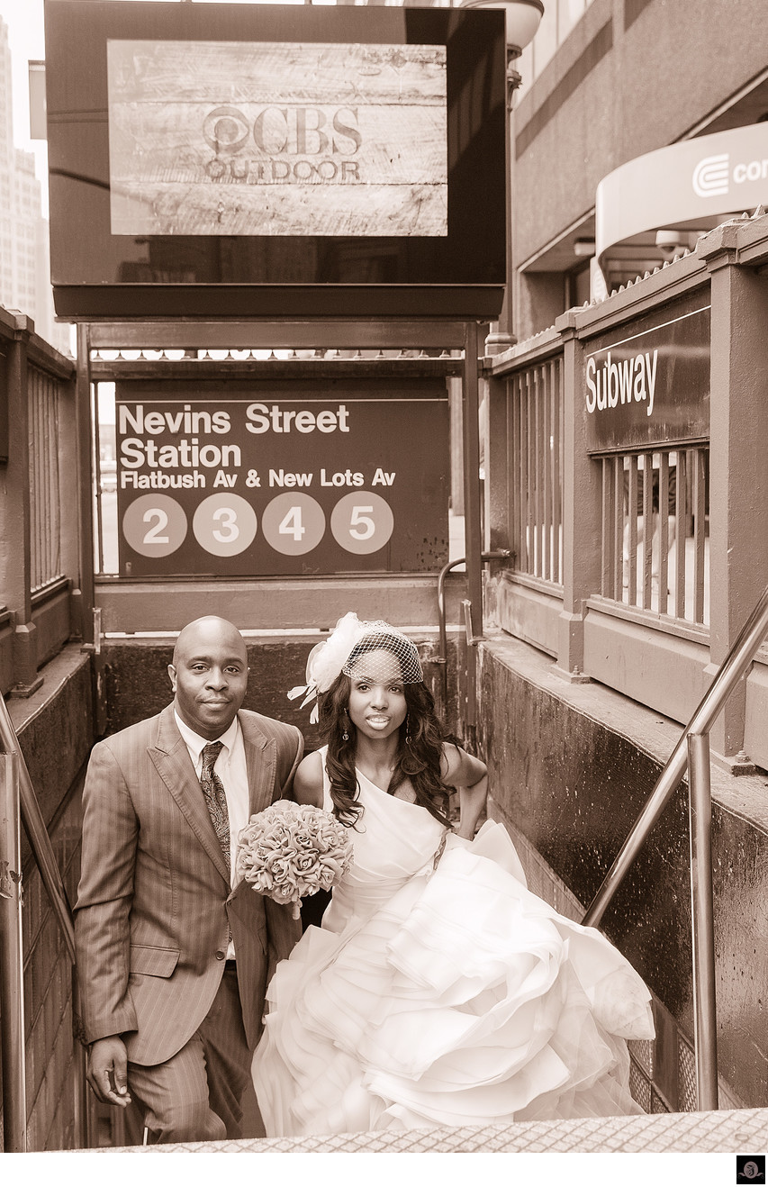 Sepia Romance: Nevins St. Station, Brooklyn