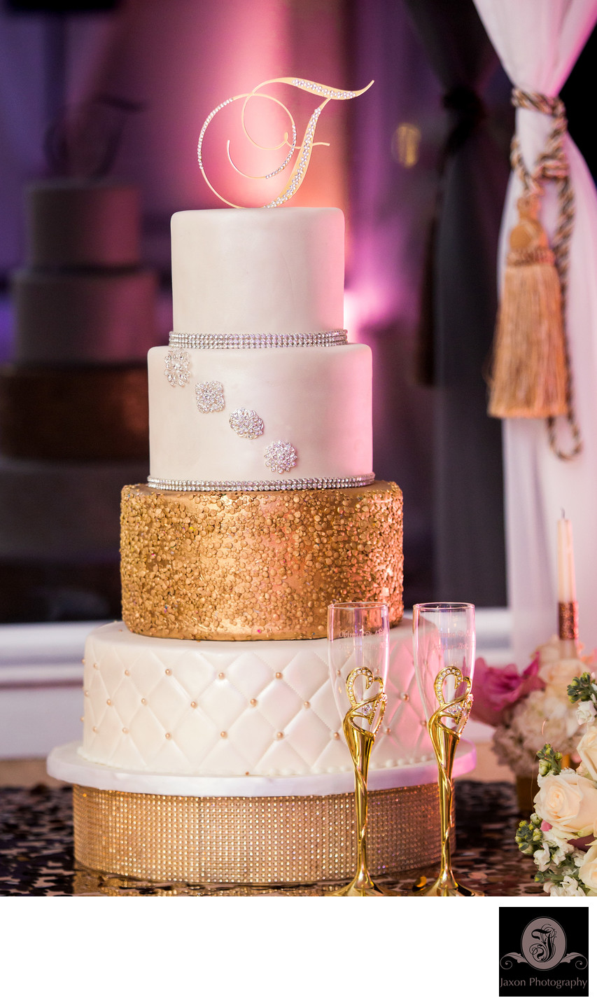 Elegant Four-Tier Wedding Cake at Park Tavern, Atlanta