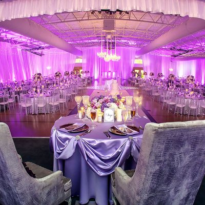 Gymnasium transformed into elegant ballroom