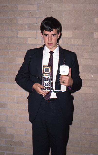 Photographer Denis at his fifth wedding with Rolleiflex