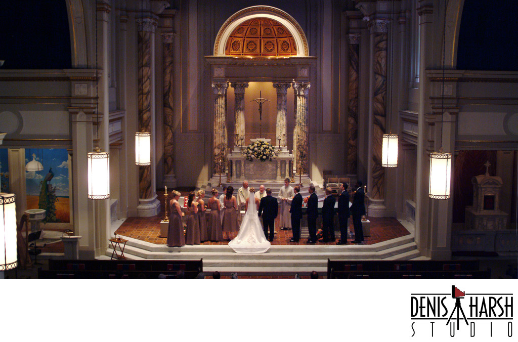Champaign Wedding Photography at Holy Cross Church