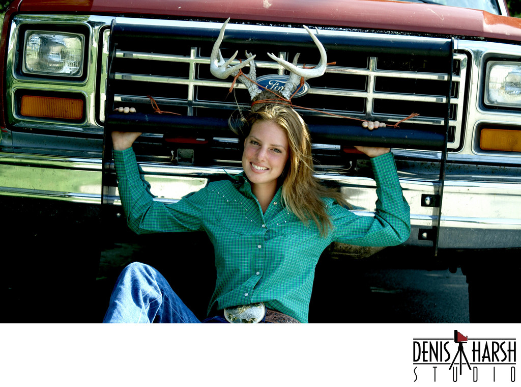 Bloomington Senior Pictures Farm Girl and her Truck