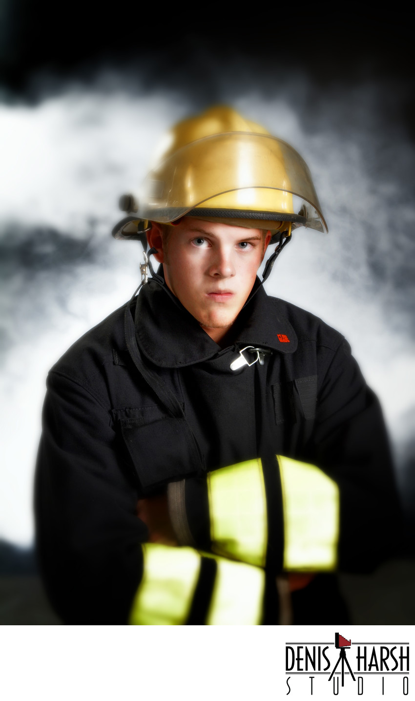 Senior Pictures Bloomington Normal-Junior Firefighter