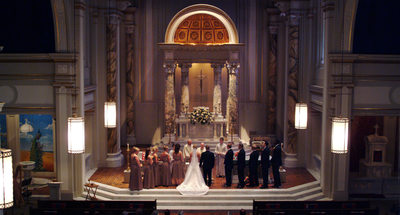 Champaign Wedding Photography at Holy Cross Church