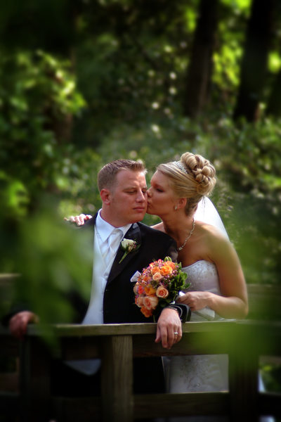 Champaign Wedding Photography-Loving Kiss on his Cheek