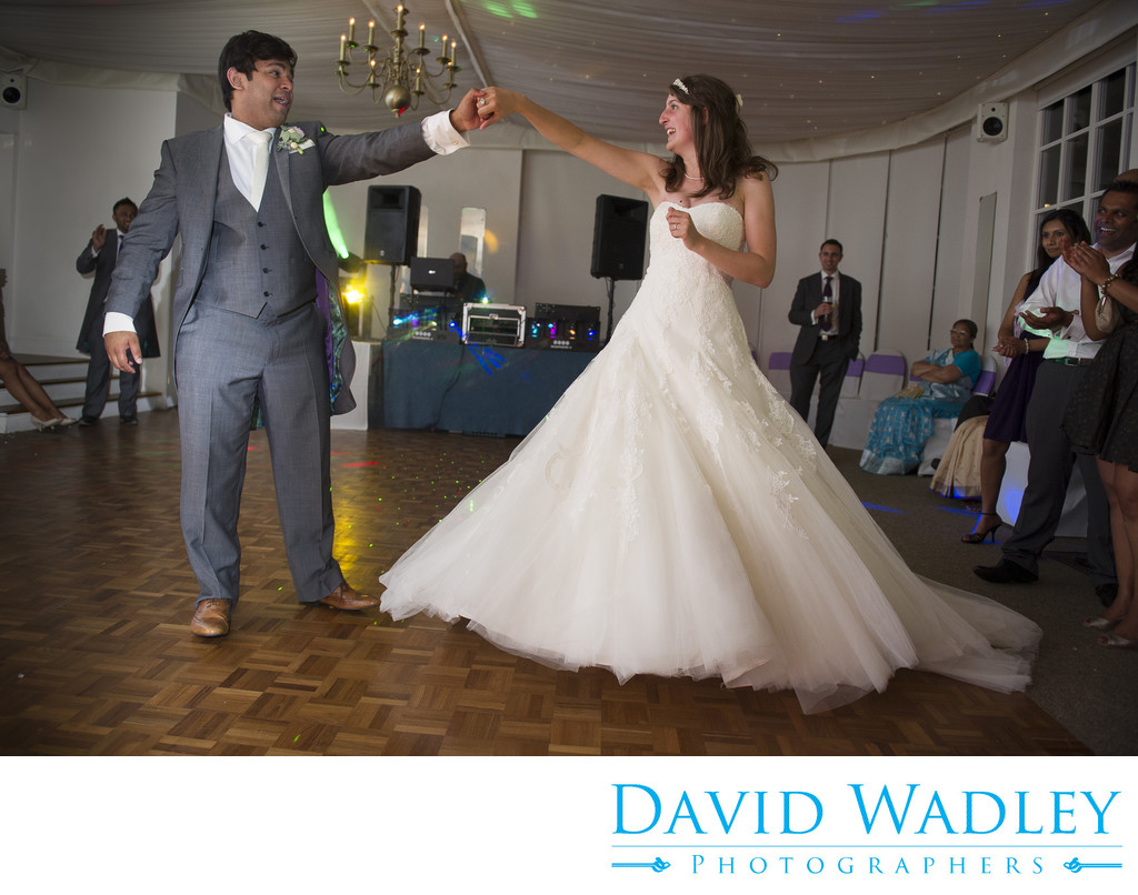 First dance for the Bride & Groom at Warwick House Southam.